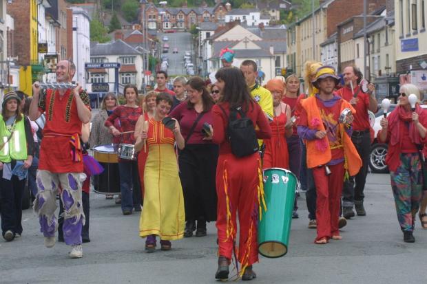 County Times: Newtown May Festival. pic is the May Festival parade through Newtown. pic are Y Lost Bastardos